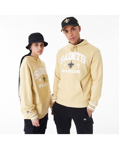 KTZ New Orleans Saints Nfl Stone Oversized Pullover Hoodie - Natural