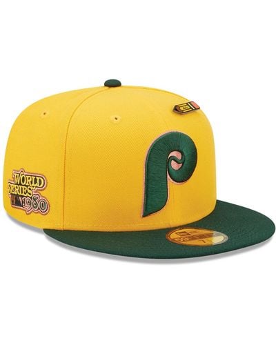 KTZ Philadelphia Phillies Back To School 59fifty Fitted Cap - Yellow