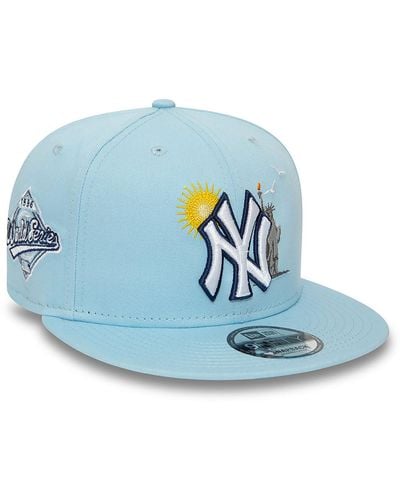 KTZ New York Yankees Mlb Summer Icon Pastel 9fifty Snapback Cap - Blue