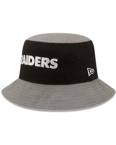 KTZ Las Vegas Raiders Washed Pack Bucket Hat - Grey