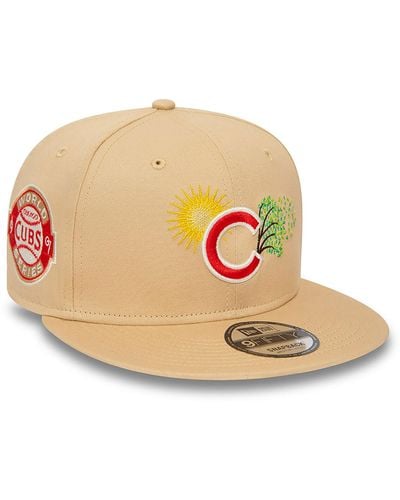 KTZ Chicago Cubs Mlb Summer Icon Light Beige 9fifty Snapback Cap - Brown
