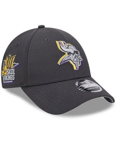 KTZ Minnesota Vikings Nfl Draft 2024 Dark 9forty Stretch-snap Cap - Black