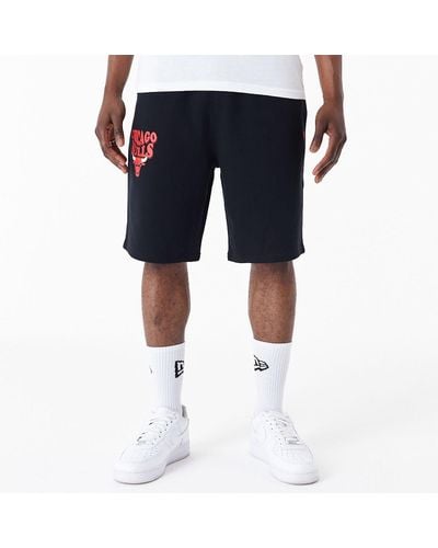 KTZ Chicago Bulls Nba Script Oversized Shorts - Blue