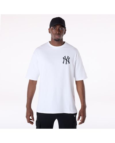 KTZ New York Yankees Mlb Floral Graphic Oversized T-shirt - White