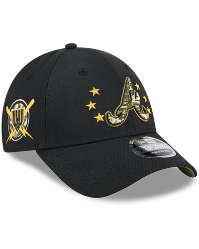 KTZ Atlanta Braves Mlb Armed Forces Day 2024 9forty Stretch Snap Cap - Black