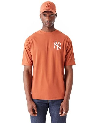 KTZ New York Yankees Mlb World Series Oversized T-shirt - Orange