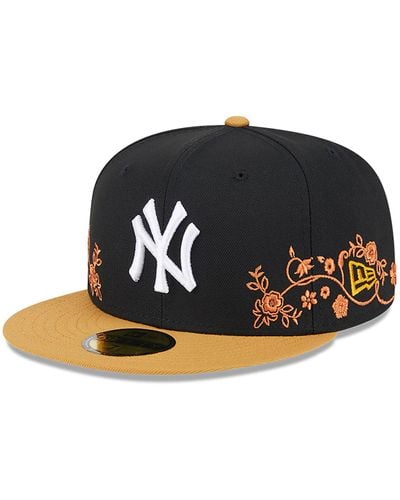 KTZ New York Yankees Floral Vine 59fifty Fitted Cap - Black