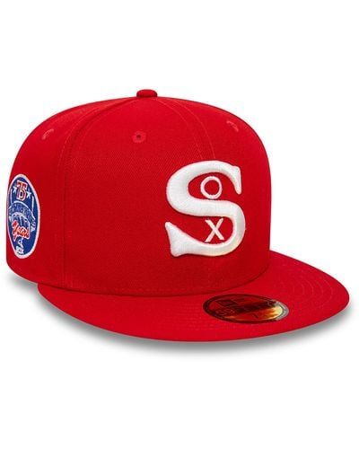 KTZ Chicago White Sox Mlb Cooperstown Alternative 59fifty Fitted Cap - Red