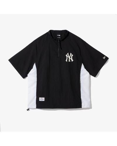 KTZ New Era Korea Mlb New York Yankees Short Sleeve Anorak - Black