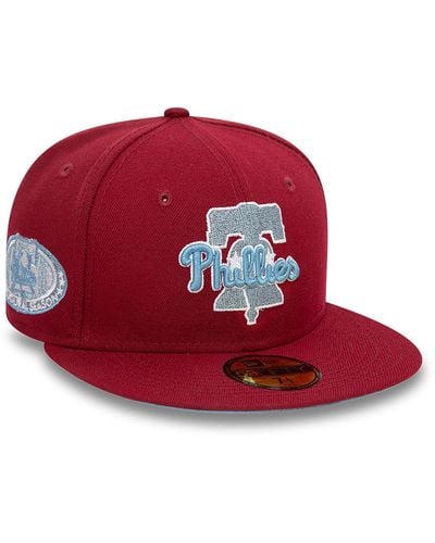 KTZ Philadelphia Phillies Mlb Home Plate Dark 59fifty Fitted Cap - Red