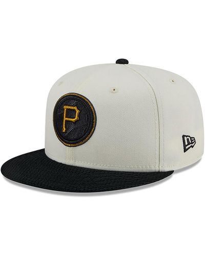 KTZ Pittsburgh Pirates City Mesh Chrome 59fifty Fitted Cap - Black