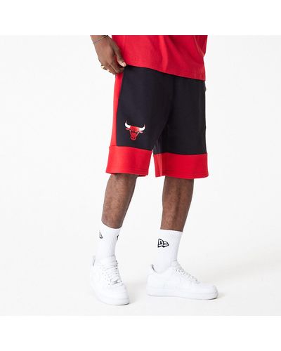 KTZ Chicago Bulls Nba Colour Block Shorts - Red