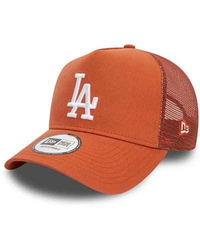 KTZ La Dodgers League Essential A-frame Trucker Cap - Orange