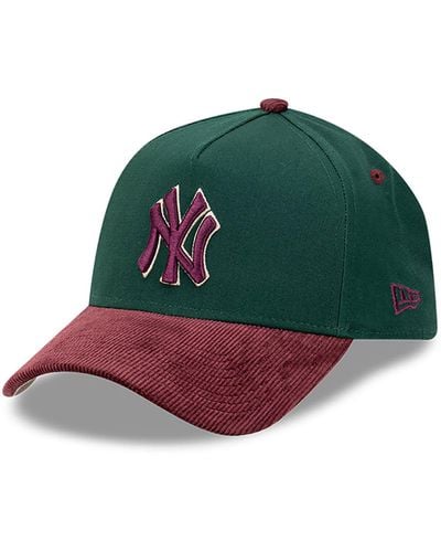 KTZ New York Yankees Rhubarb Cord Dark 9forty A-frame Adjustable Cap - Green