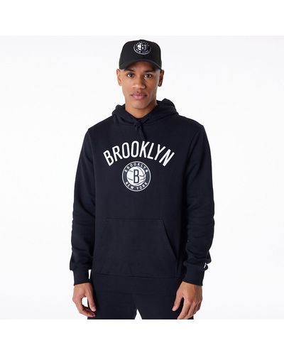 KTZ Brooklyn Nets Nba Regular Pullover Hoodie - Blue