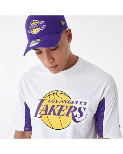 KTZ La Lakers Nba Mesh Panel Oversized T-shirt - Purple