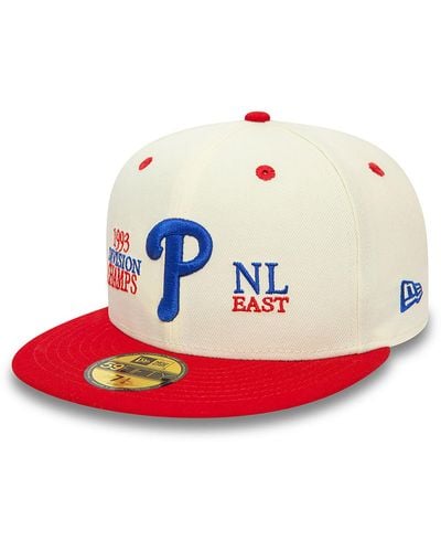 KTZ Philadelphia Phillies Mlb 93 Division Chrome 59fifty Fitted Cap - Red
