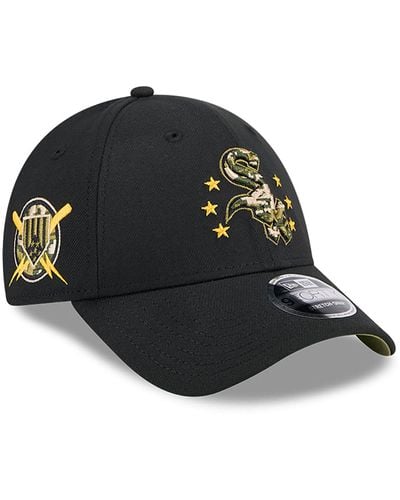 KTZ Chicago White Sox Mlb Armed Forces Day 2024 9forty Stretch Snap Cap - Black