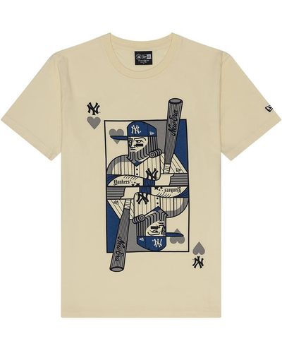 KTZ New York Yankees Gamenight Chrome T-shirt - Natural