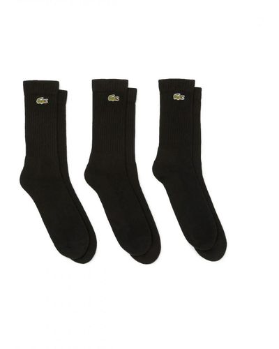 Lacoste 3 pack socks - Negro