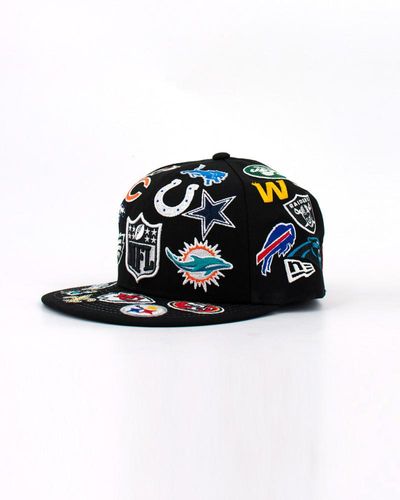 KTZ All over patch 59fifty nfl - Negro