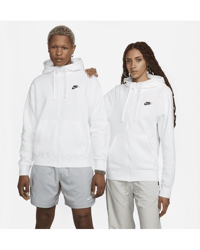 Nike Sportswear Club Fleece Full-zip Hoodie - White