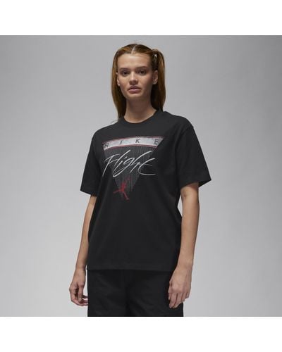 Nike T-shirt con grafica jordan flight heritage - Nero
