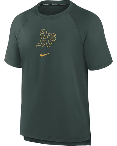 Nike Oakland Athletics Authentic Collection Pregame Dri-fit Mlb T-shirt - Green