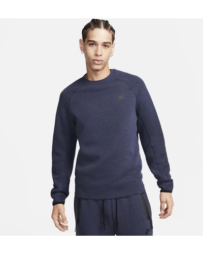 Nike Sportswear Tech Fleece Top Met Ronde Hals - Blauw