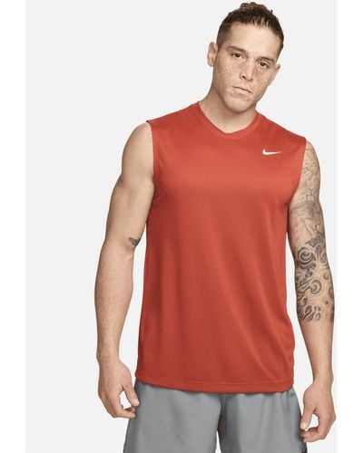 Nike Dri-fit Legend Sleeveless Fitness T-shirt - Red