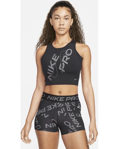 Nike Pro Dri-fit Crop Tank Top 50% Recycled Polyester - Black