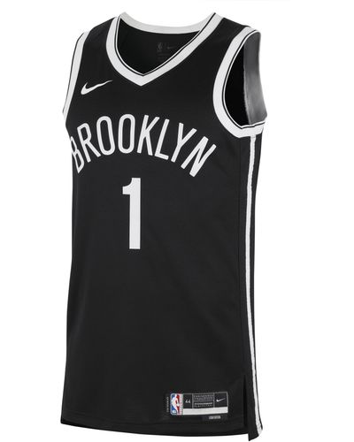 Nike Brooklyn Nets Diamond Icon Edition Dri-fit Nba Swingman Jersey In Black,