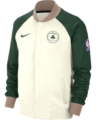 Nike Boston Celtics Showtime City Edition Dri-fit Full-zip Long-sleeve Jacket 50% Recycled Polyester - Green