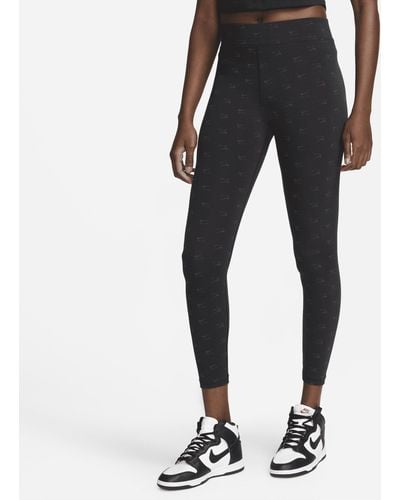 Nike Air legging Met Hoge Taille En Print - Zwart