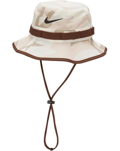 Nike Dri-fit Apex Camo Print Bucket Hat - Natural
