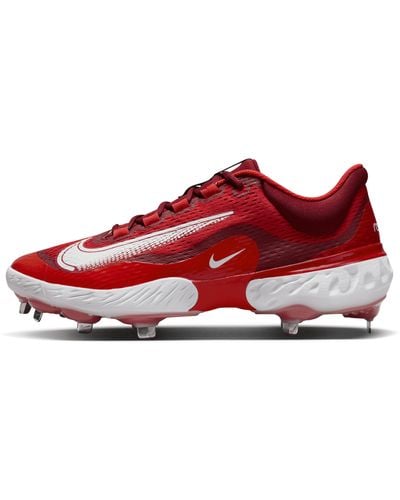 Nike Alpha Huarache Elite 4 Low Baseball Cleats - Red