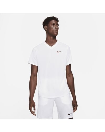 Nike Maglia da tennis court dri-fit victory - Bianco