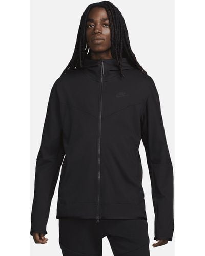 Nike Sportswear Tech Fleece Lightweight Full-zip Hoodie Sweatshirt - Black