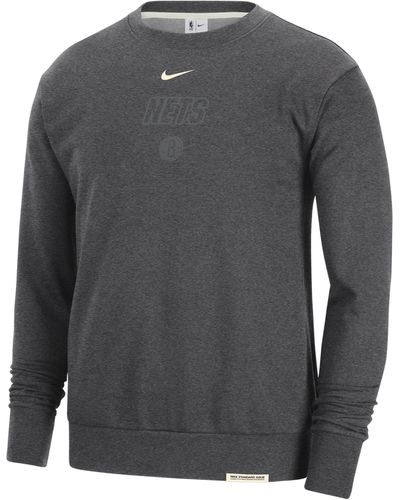 Nike Brooklyn Nets Standard Issue Dri-fit Nba Sweatshirt - Gray