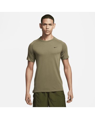 Nike Flex Rep Dri-fit Short-sleeve Fitness Top 50% Recycled Polyester - Green