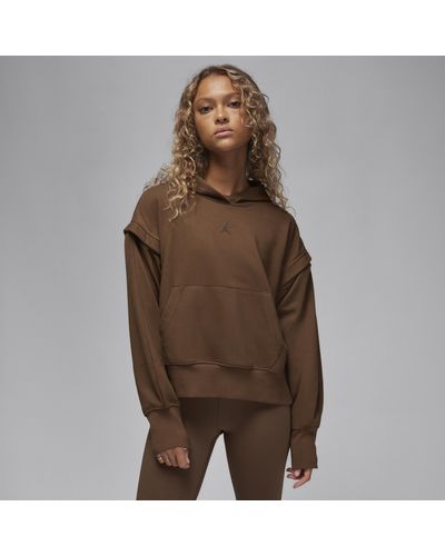 Nike Jordan Sport Fleece Hoodie Polyester - Brown