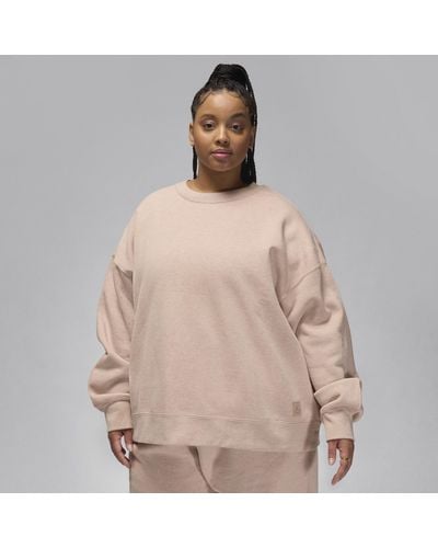 Nike Flight Fleece Crewneck Sweatshirt (plus Size) - Natural
