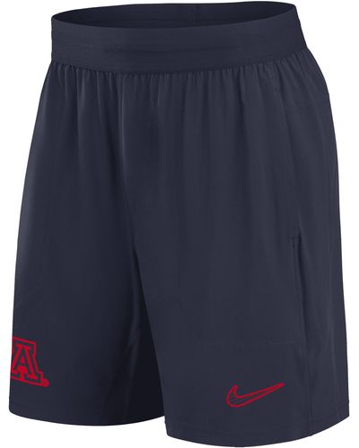 Nike Arizona Wildcats Sideline Dri-fit College Shorts - Blue