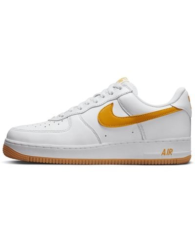 Nike Air Force 1 07 Swoosh-embroidered Leather Low-top Sneakers - White