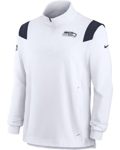 Nike Repel Coach (nfl Seattle Seahawks) 1/4-zip Jacket - Blue