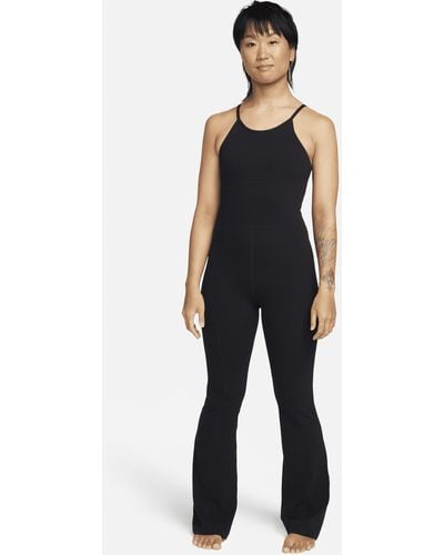 Nike Zenvy Dri-fit Full-length Flared Bodysuit - Blue