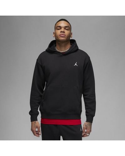 Nike Jordan Brooklyn Fleece Printed Pullover Hoodie - Black