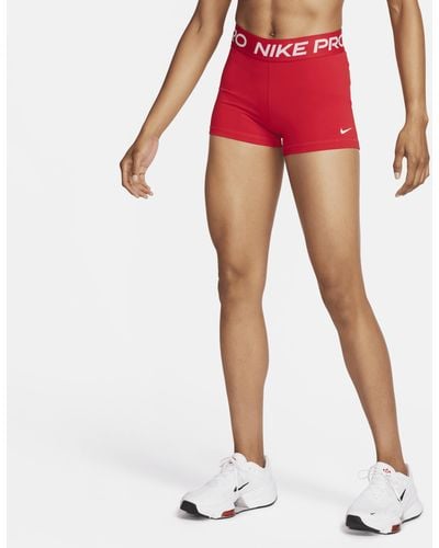 Nike Pro 3" Shorts - Red