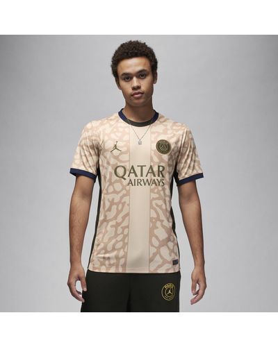 Nike Paris Saint-germain 2023/24 Stadium Fourth Jordan Dri-fit Football Replica Shirt 50% Recycled Polyester - Natural