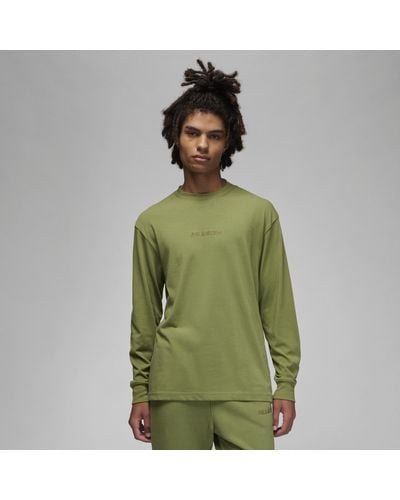 Nike T-shirt a manica lunga jordan wordmark - Verde